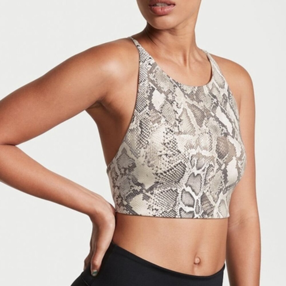 Victoria's Secret / High Neck Sport Bra / Natural Lizard